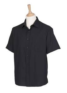 Henbury HB595 - Wicking camicia a maniche corte antibatterica. Nero