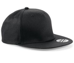 Beechfield BF610 - Cappellino 5 Pannelli Snapback Rapper Nero