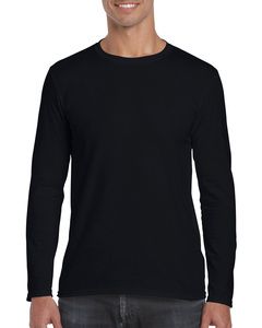Gildan GN644 - T-Shirt da Adulti a Maniche Lunghe Softstyle Nero