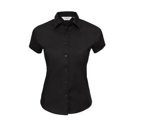 Russell Collection JZ47F - Ladies' Short Sleeve Fitted Shirt Nero