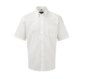 Russell Collection JZ933 - Camicia Uomo Maniche Corte Bianco