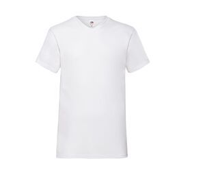 Fruit of the Loom SC234 - T-shirt da uomo con scollo a V dal peso contenuto Bianco