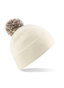 Beechfield BF450 - Berretto con pompon Off White/Mocha