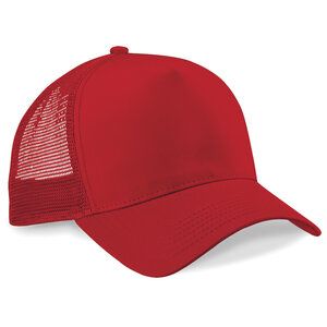 Beechfield BF640 - Cappello Stile Snapback Classic Red/Classic Red