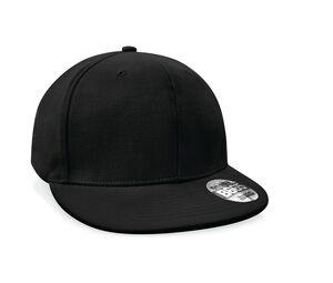 Beechfield BF665 - Cappello con visiera piatta da rapper Nero