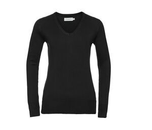 Russell Collection JZ10F - Ladies' V-Neck Pullover Nero