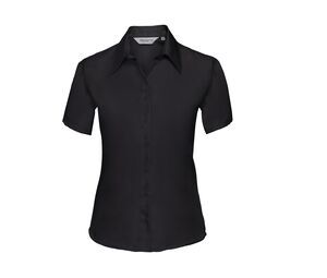Russell Collection JZ57F - Ladies' Short Sleeve Ultimate Non-Iron Shirt Nero