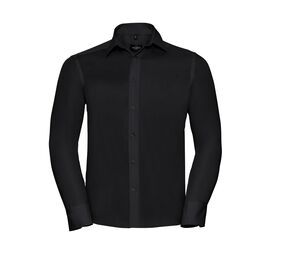 Russell Collection JZ958 - Men's Long Sleeve Tailored Ultimate Non Iron Shirt Nero