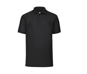 Fruit of the Loom SC280 - Polo da uomo in piquet Nero