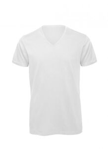 B&C BC044 - T-Shirt Collo V Uomo Bianco