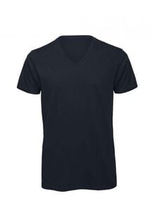 B&C BC044 - T-Shirt Collo V Uomo Blu navy