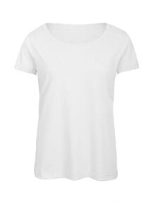 B&C BC056 - Maglietta Tri-Blend da donna Bianco