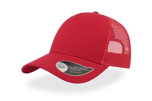 Atlantis AT085 - Cappellino trucker in cotone a 5 pannelli Dairing Red/Red