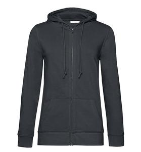 B&C BCW36B - Felpa con cappuccio con zip organica da donna