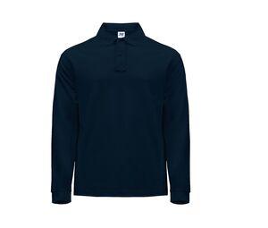 JHK JK215 - Polo uomo a maniche lunghe Blu navy