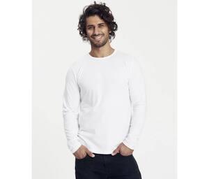 Neutral O61050 - T-shirt da uomo a manica lunga White