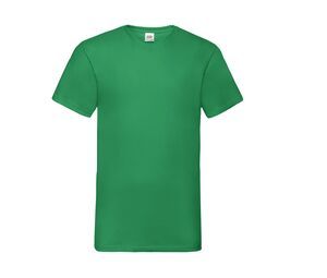 Fruit of the Loom SC234 - T-shirt da uomo con scollo a V dal peso contenuto Verde prato
