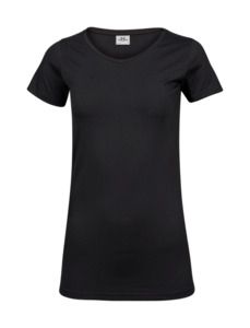 Tee Jays TJ455 - T-shirt donna elasticizzata extra lunghezza Black