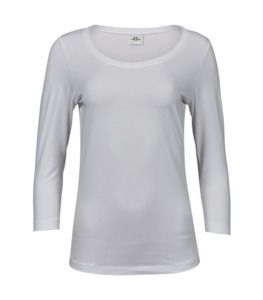 Tee Jays TJ460 - T-shirt da donna elasticizzata 3/4 maniche White