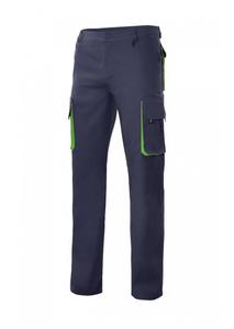 VELILLA V3004 - PANTALONI MULTI-TASCHE BICOLORE Navy/Lime