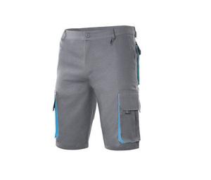 VELILLA V3007 - Biclor multipoche bermuda Grey / Sky Blue