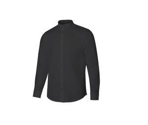 VELILLA V5013S - Camicia da uomo a maniche lunghe con collo alla coreana Black