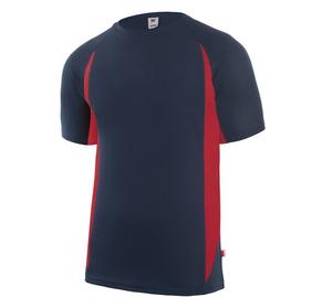 VELILLA V5501 - T-shirt tecnica bicolore Navy / Red