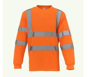 Yoko YK420 - T-Shirt a manica lunga ad alta visibilità Hi Vis Orange