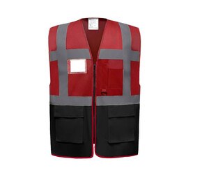 Yoko YK801 - Gilet multifunzione ad alta sicurezza Rosso / Nero