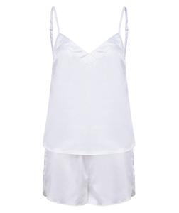 Towel City TC057 - Completo pigiama canotta e short White