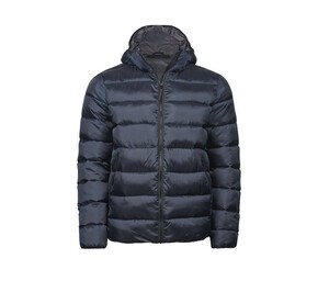 TEE JAYS TJ9646 - Recycled polyester hooded down jacket  Blu navy