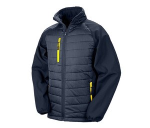 Result RS237 - Giacca bi-materiale Navy / Yellow