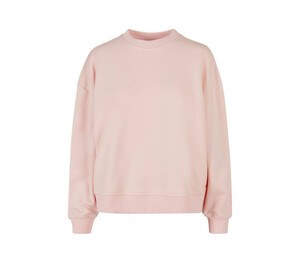 BUILD YOUR BRAND BY212 - LADIES OVERSIZED CREWNECK Rosa