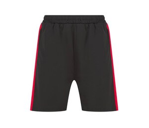 Finden & Hales LV886 - ADULTS' KNITTED SHORTS WITH ZIP POCKETS Nero / Rosso