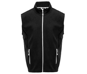 BLACK&MATCH BM500 - Contrasted polar fleece bodywarmer Nero / Bianco