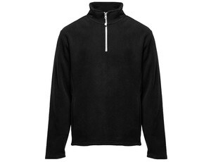BLACK&MATCH BM505 - 1/4 zip fleece jacket Nero / Bianco