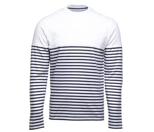 PEN DUICK PK201 - Long sleeve striped t-shirt Bianco / Blu navy